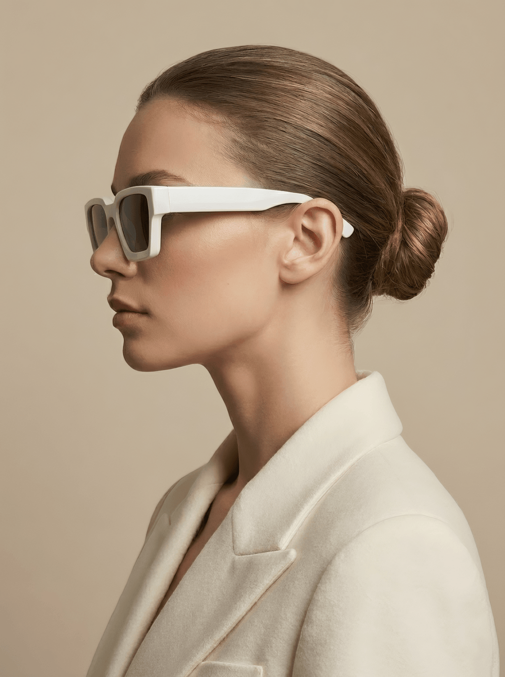 Hycredi Retro Square UV400 Sunglasses – White - Lunessa