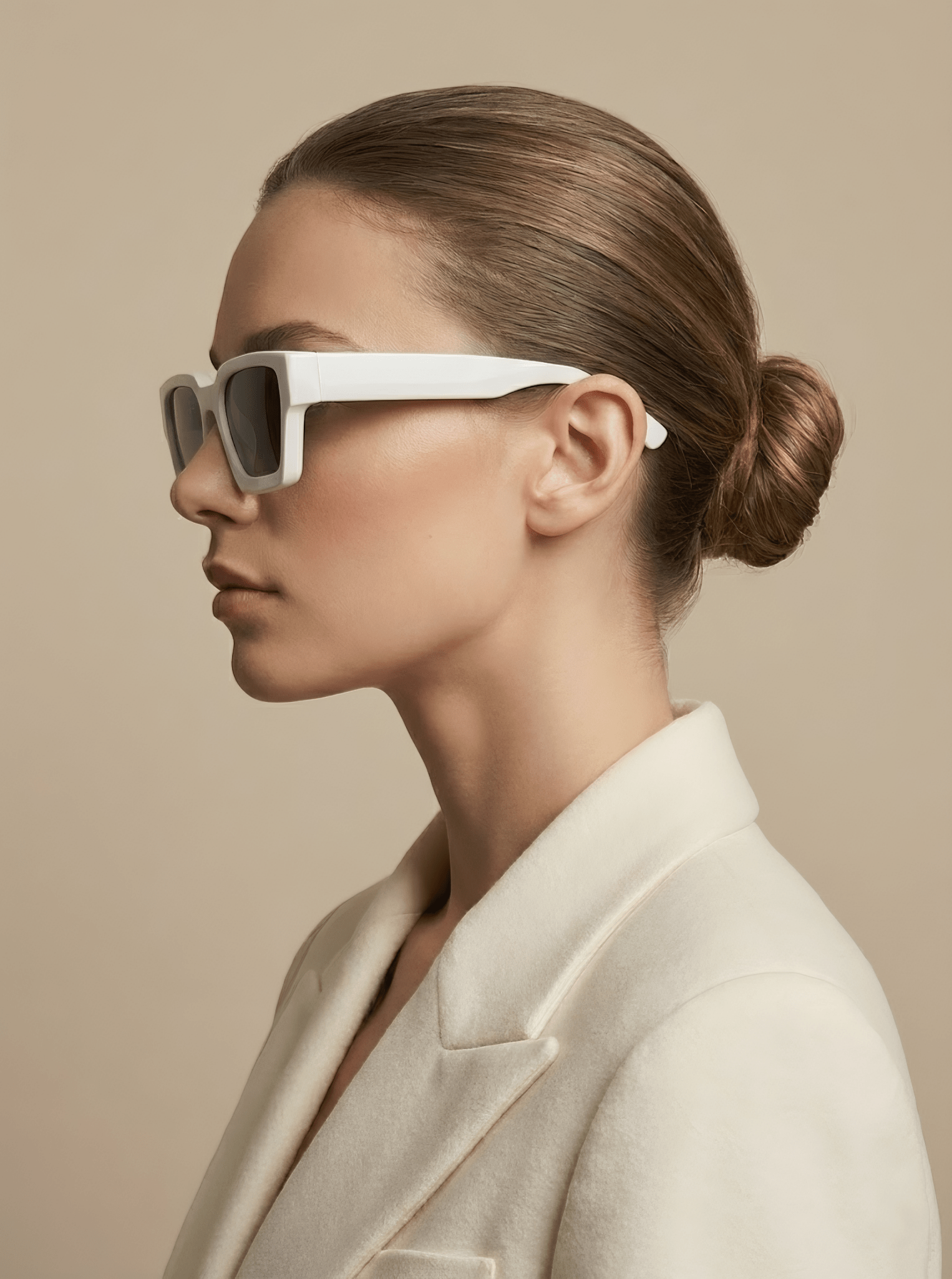 Hycredi Retro Square UV400 Sunglasses – White - Lunessa