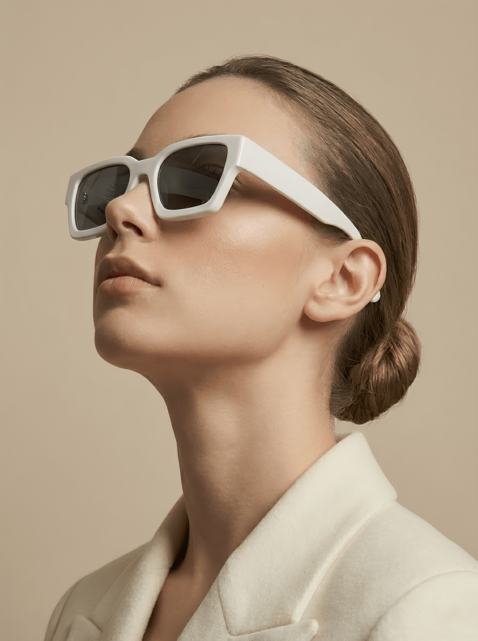 Hycredi Retro Square UV400 Sunglasses – White - Lunessa