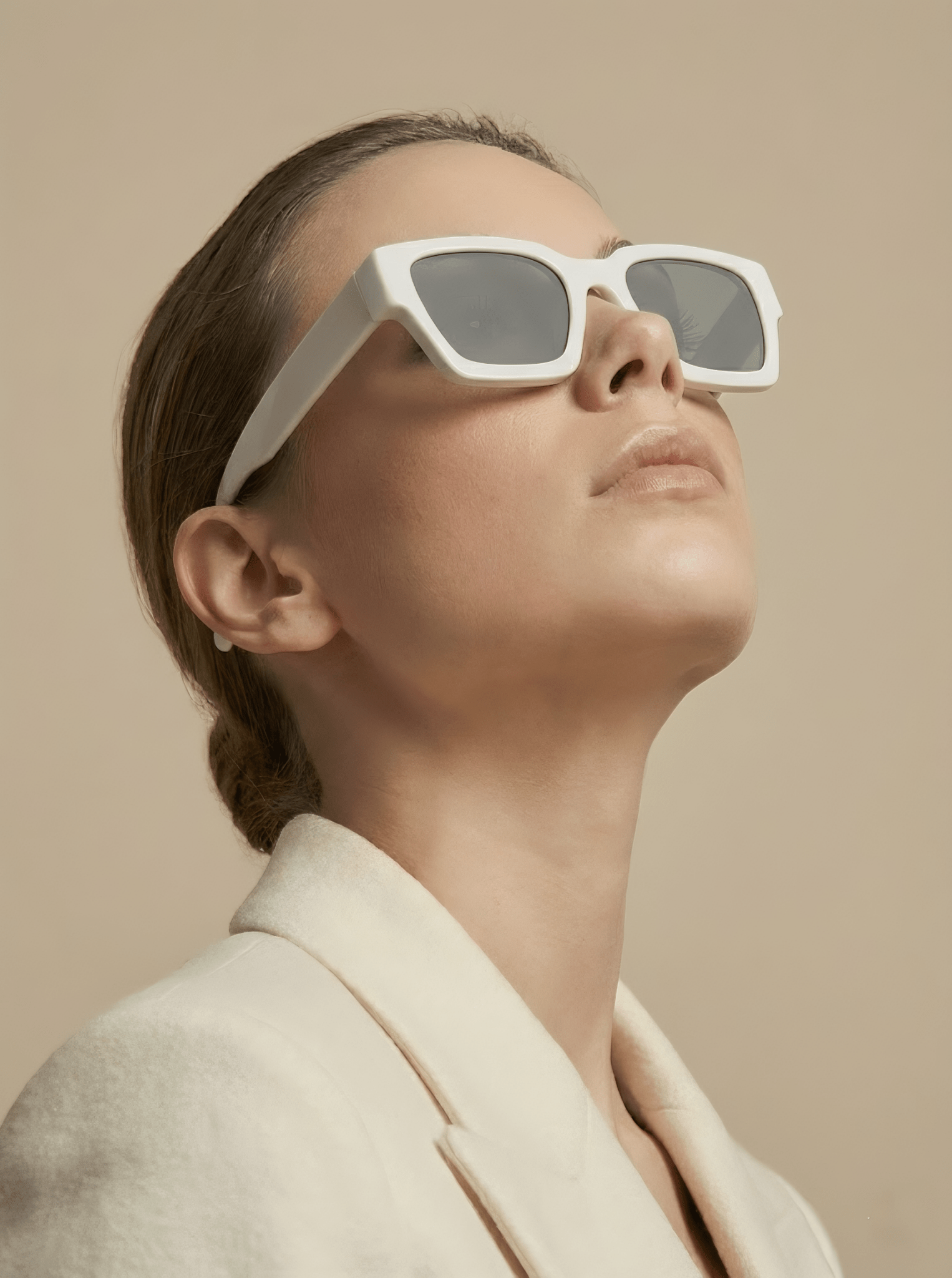 Hycredi Retro Square UV400 Sunglasses – White - Lunessa