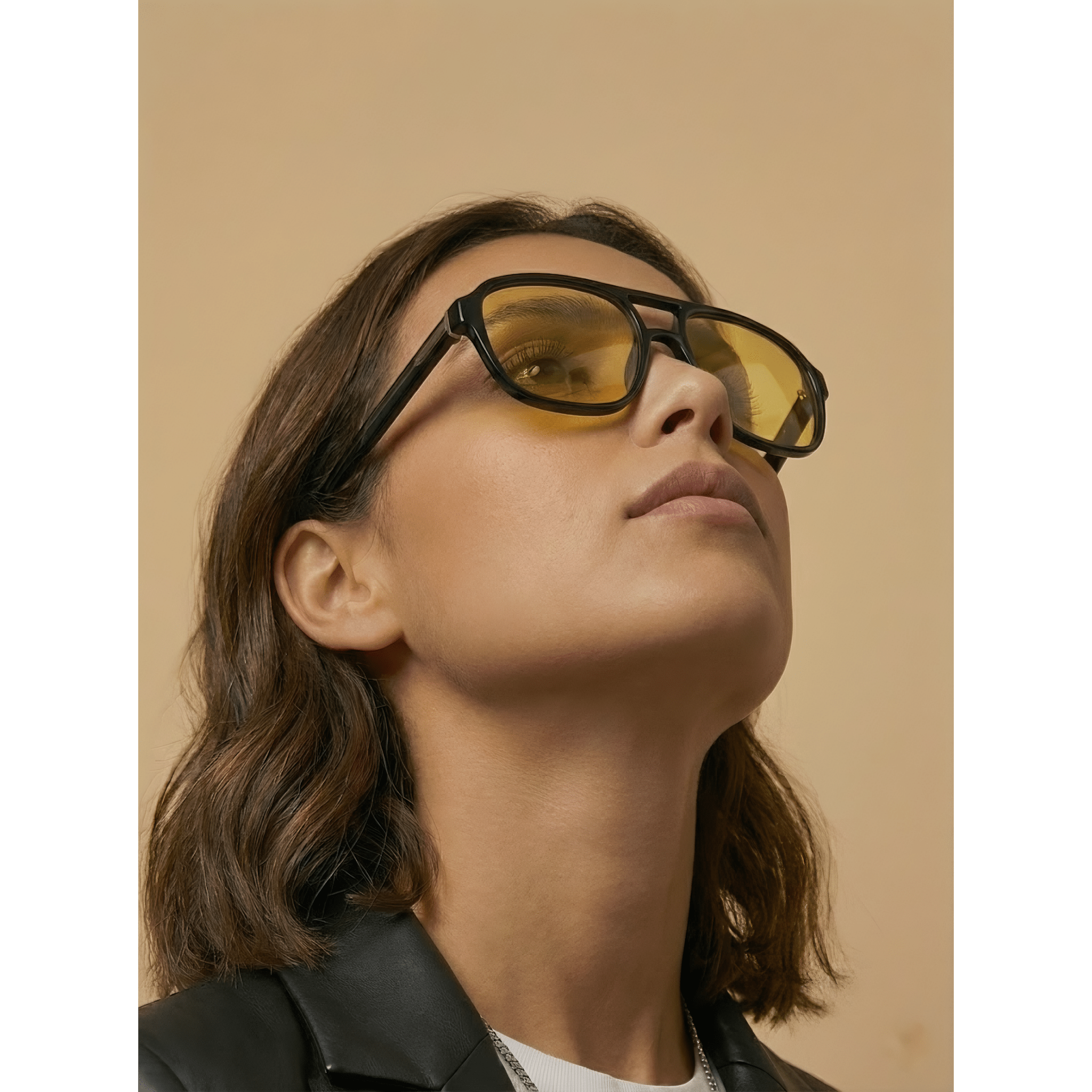 IKUVNA Retro 70s Aviator Sunglasses – Trendy Yellow Shades - Lunessa